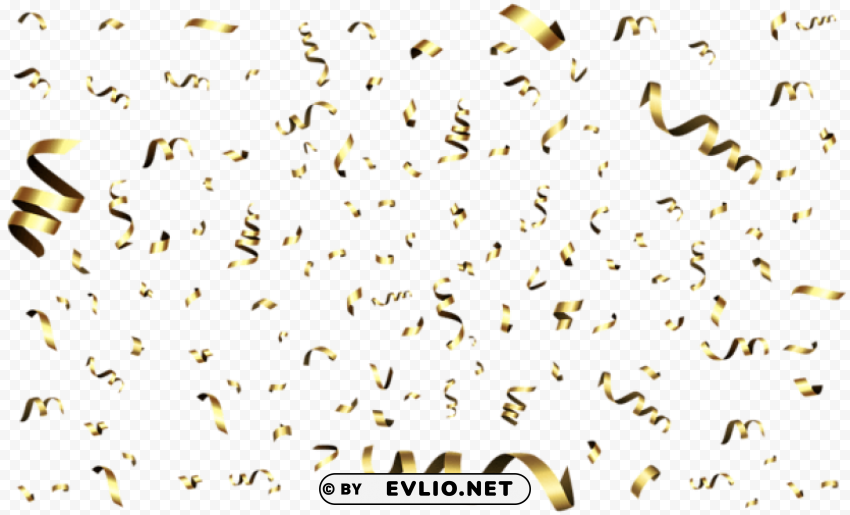 Confetti Gold Transparent PNG With Alpha Channel