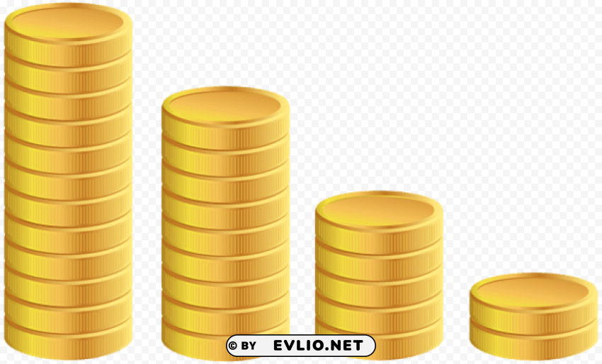 gold coins transparent PNG with no background required