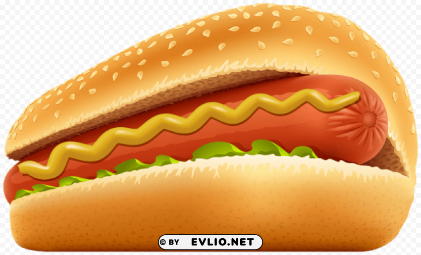 hot dog ClearCut Background Isolated PNG Design