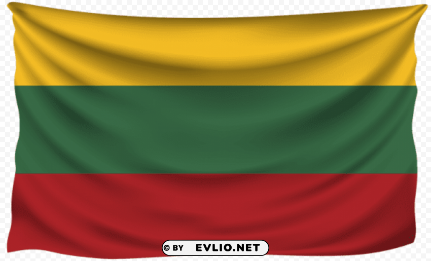 lithuania wrinkled flag PNG files with transparent canvas collection