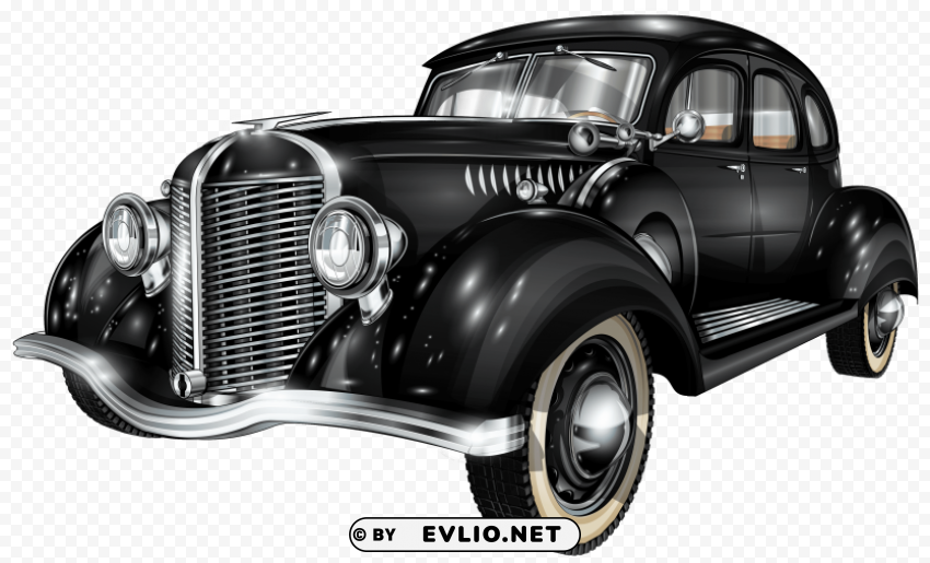 retro car Isolated Subject on HighResolution Transparent PNG