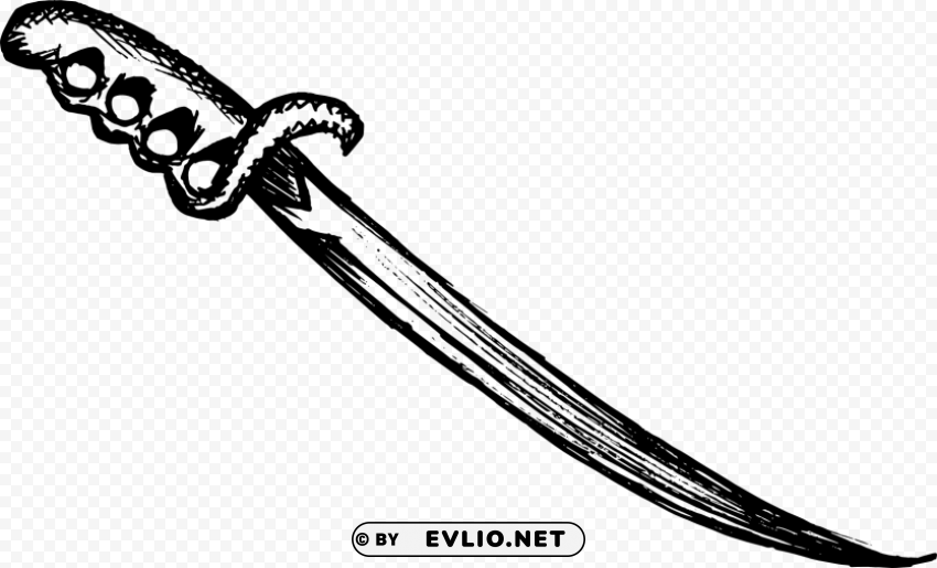 sword drawing PNG with clear background set