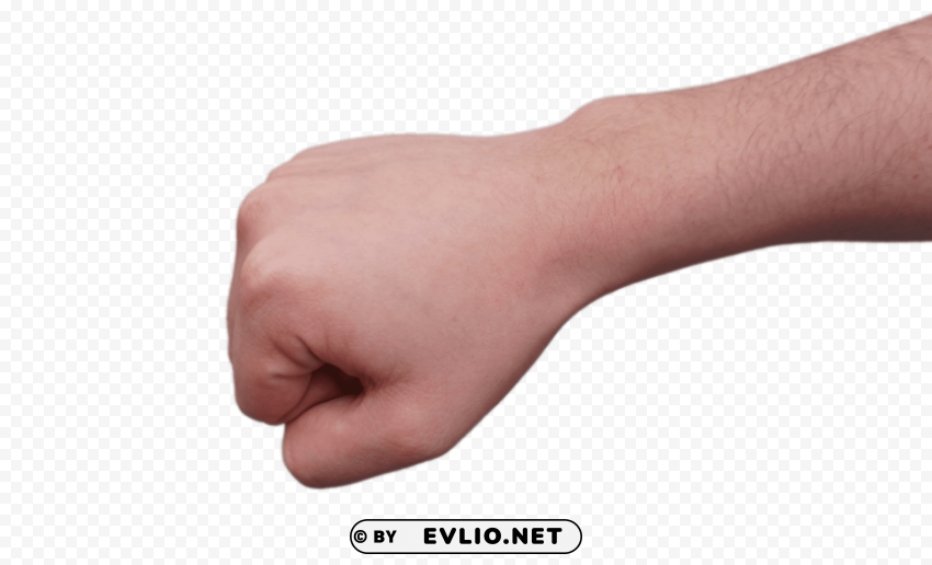 clenched fist and forearm PNG with no background required