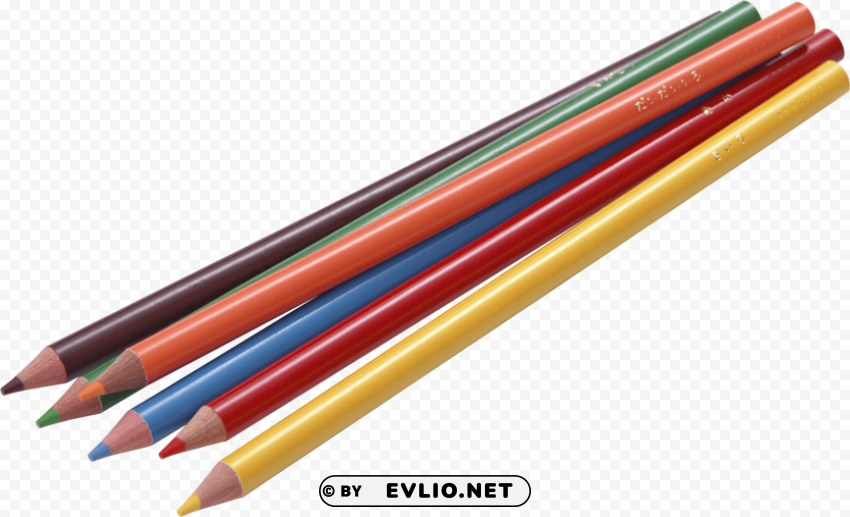 color pencil's PNG Image with Isolated Subject