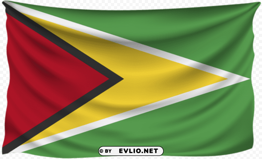 guyana wrinkled flag High-resolution transparent PNG files