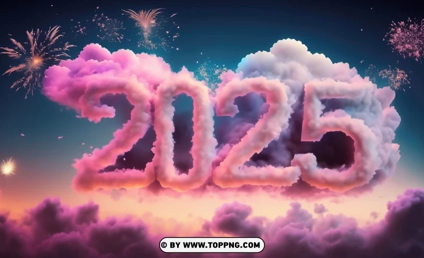 Happy New Year 2025 Background PNG images with high-quality resolution