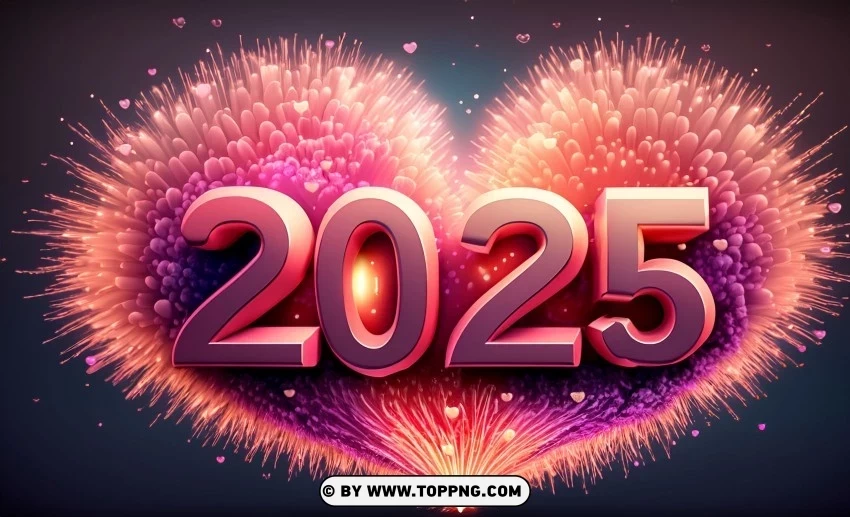 Love 2025 Free New Year Background for Seasonal Celebrations - Image ID 63b29a56