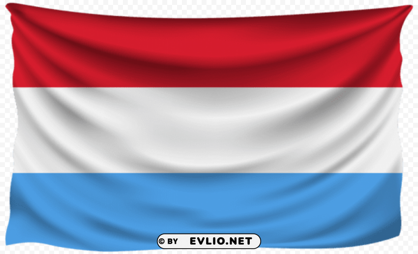 luxembourg wrinkled flag PNG file with no watermark