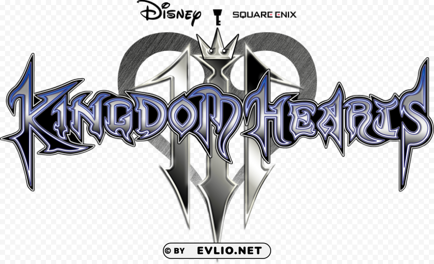 kingdom hearts 3 logo Clean Background Isolated PNG Object