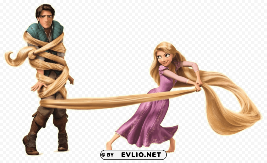 rapunzel and man Transparent PNG Isolated Subject Matter