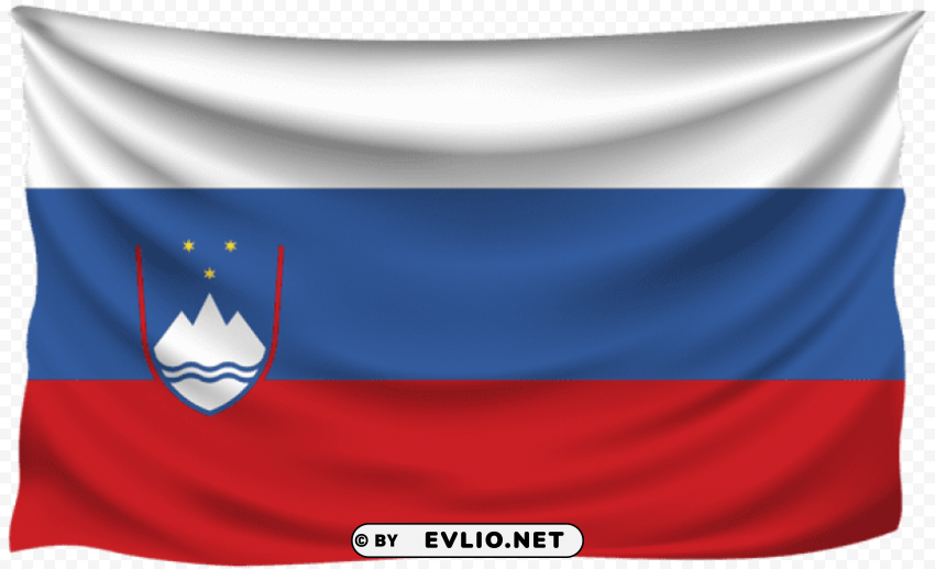 slovenia wrinkled flag PNG Graphic Isolated with Clarity