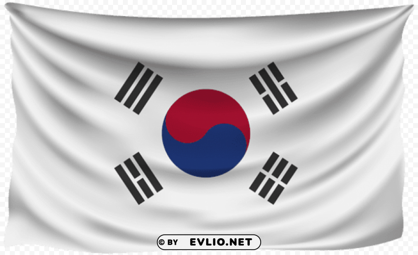 south korea wrinkled flag PNG transparent icons for web design