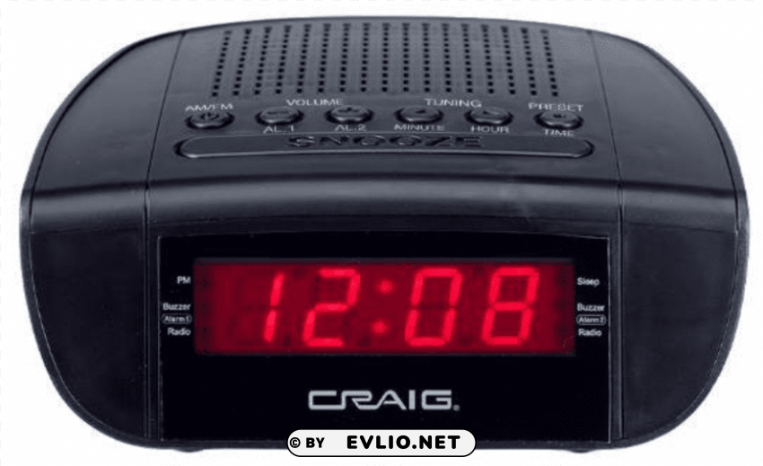 craig cr45329b led amfm alarm clock radio Images in PNG format with transparency