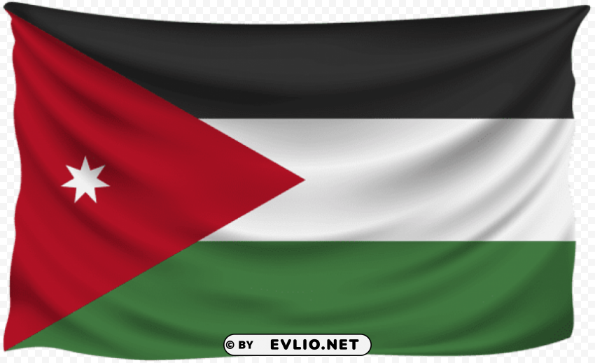 jordan wrinkled flag PNG images with transparent overlay