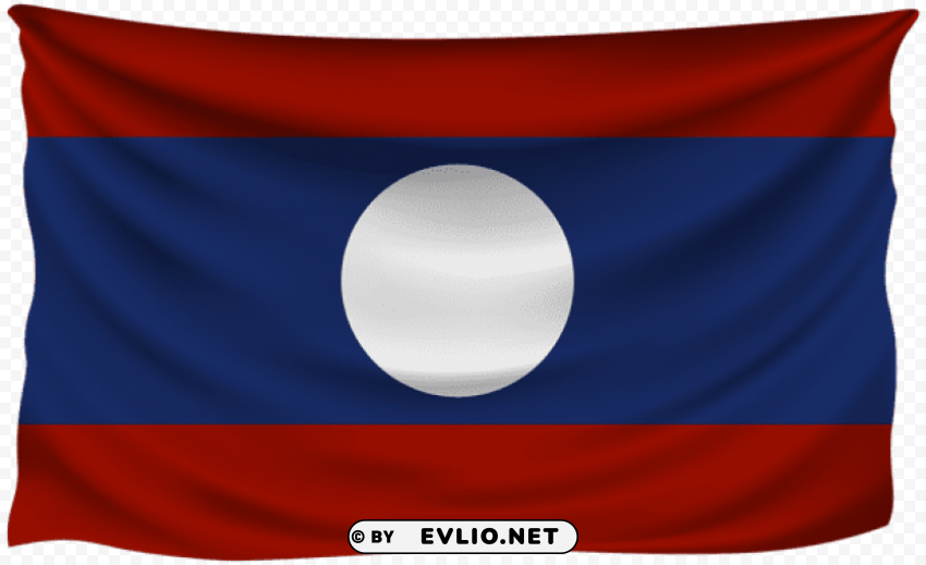 laos wrinkled flag Transparent PNG picture