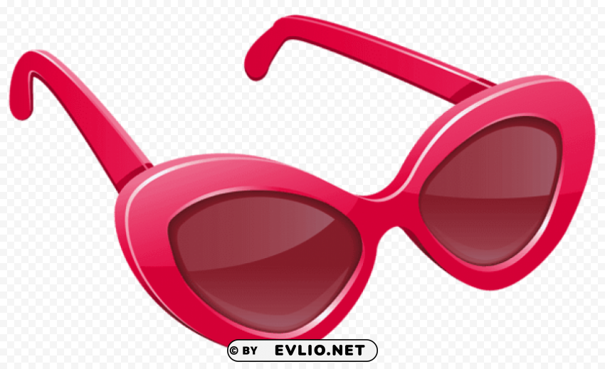 pink sunglasses Transparent PNG Illustration with Isolation clipart png photo - a8e4d2c6