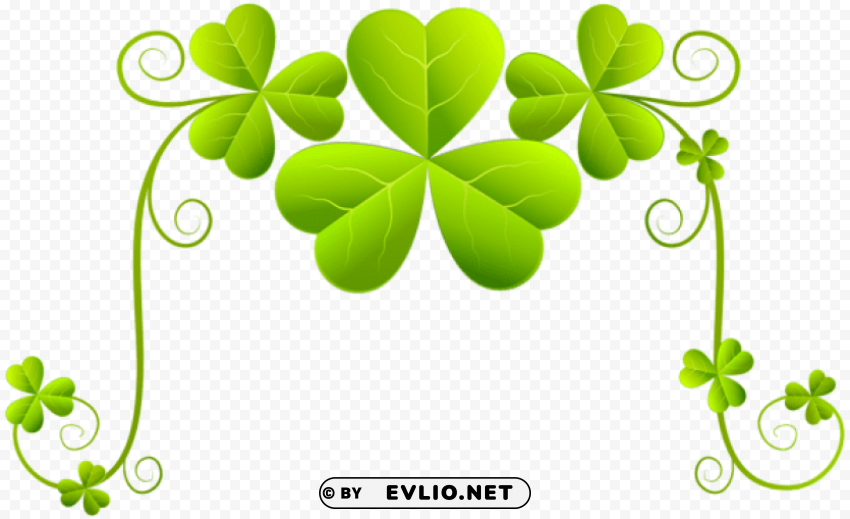 shamrocks decor PNG with Isolated Object and Transparency