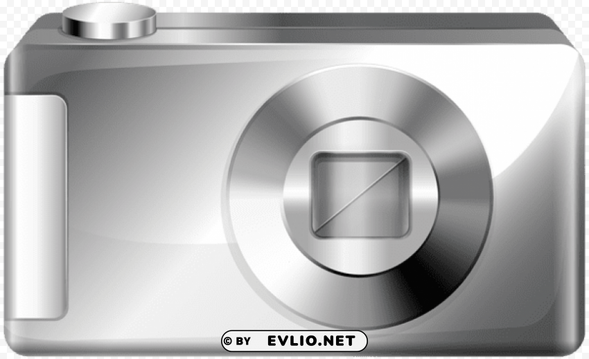 silver camera PNG for social media