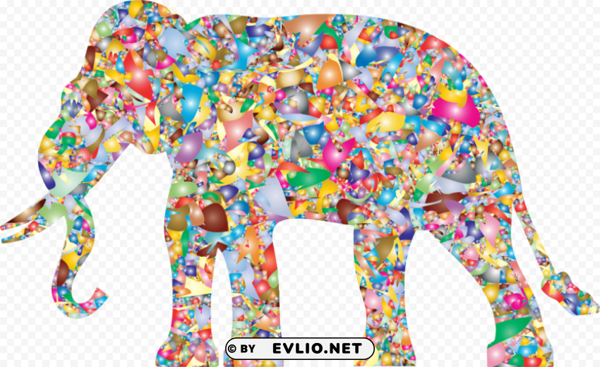 modern art elephant Clear PNG image