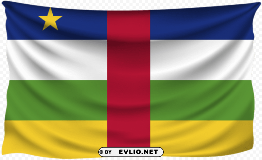 central african republic wrinkled flag Transparent PNG images pack