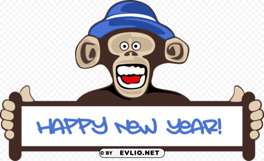 ew year card greeting & note cards wish new year's - happy new year monkey 2018 PNG pictures without background