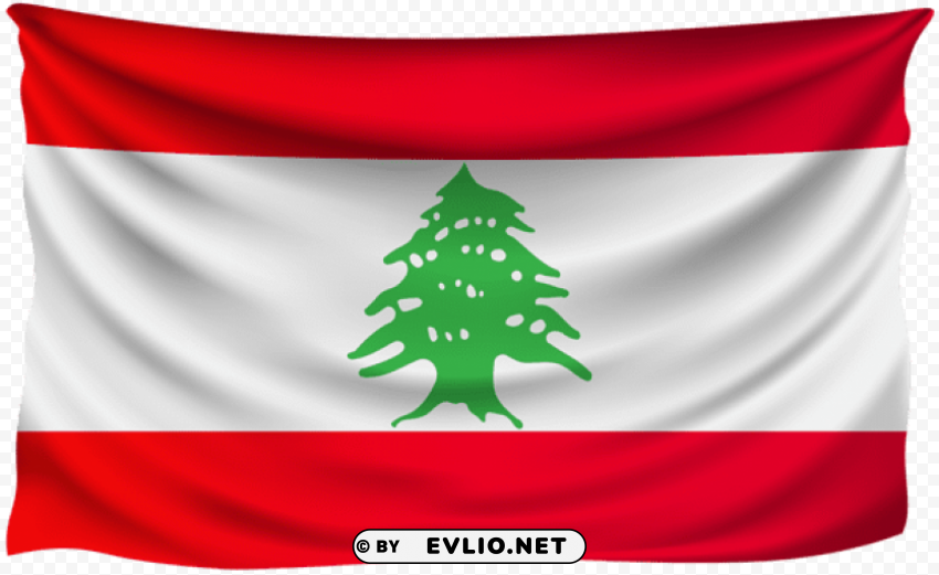 lebanon wrinkled flag PNG images with transparent canvas assortment