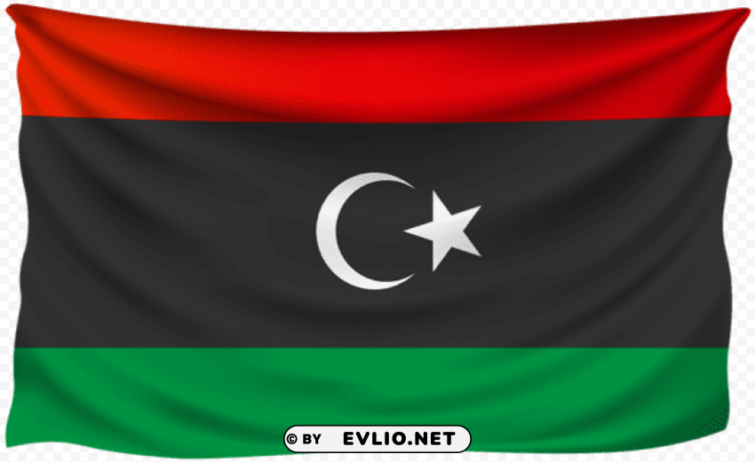 libya wrinkled flag PNG images without licensing