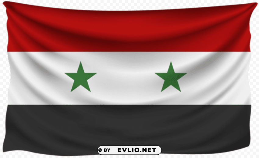syria wrinkled flag PNG images with no attribution