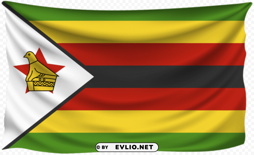 zimbabwe wrinkled flag Alpha PNGs