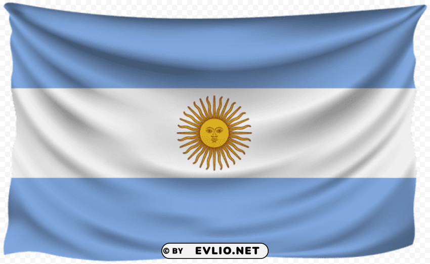argentina wrinkled flag PNG graphics with clear alpha channel collection
