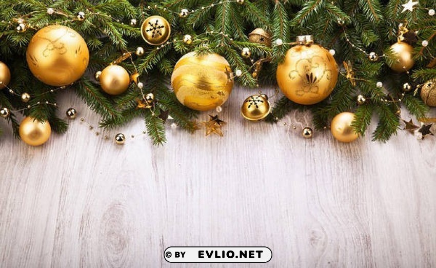 Christmas Decorative Pine Isolated Artwork On Transparent Background