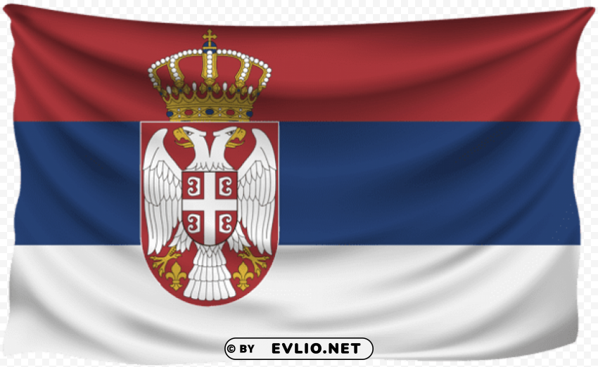 serbia wrinkled flag PNG art