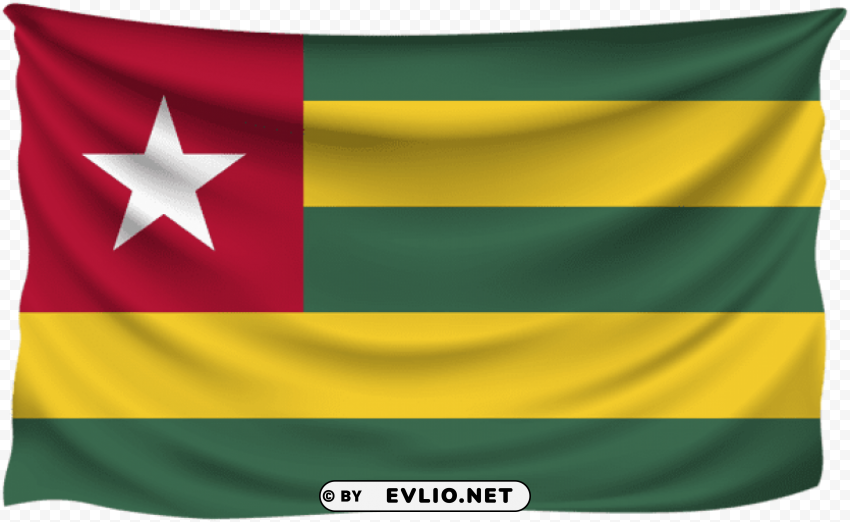 togo wrinkled flag Free PNG images with alpha channel compilation