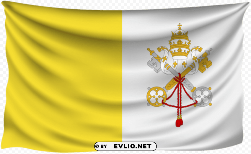 vatican city wrinkled flag PNG files with clear background collection