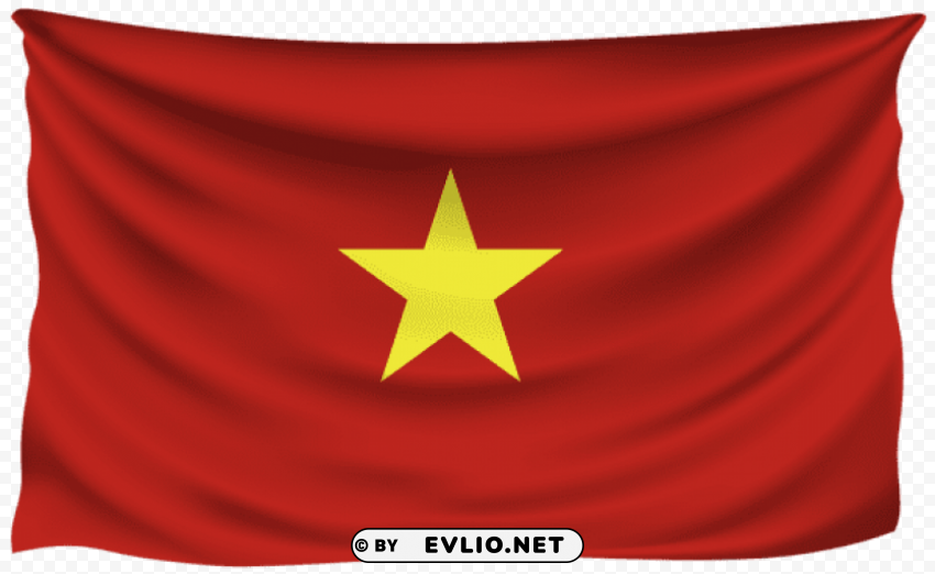 vietnam wrinkled flag PNG no watermark