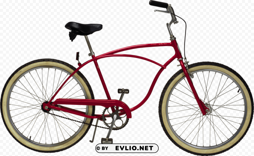 bicycle red vintage PNG with alpha channel