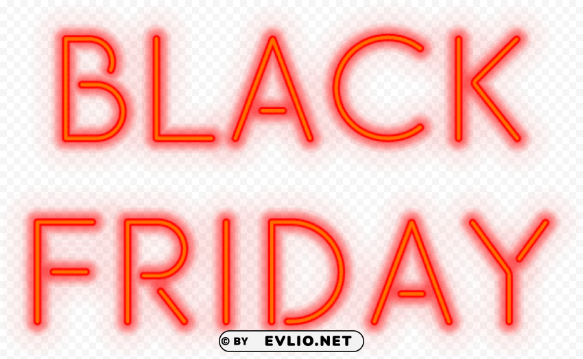 black friday red neon Transparent graphics PNG