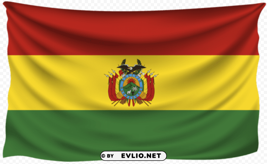 bolivia wrinkled flag PNG images for advertising