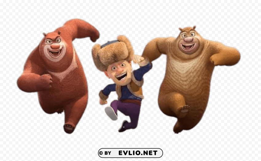 boonie bears and vick the logger PNG files with no background wide assortment clipart png photo - 7be3d96c