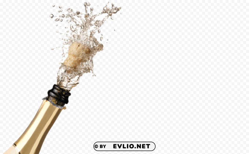 champagne popping file Isolated Artwork on Transparent Background PNG