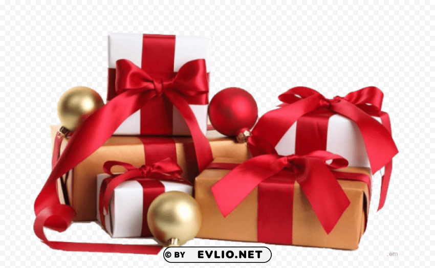 christmas gifts Isolated Illustration with Clear Background PNG