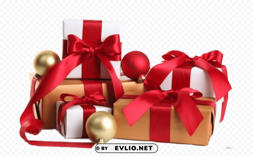 Transparent Background PNG of christmas gifts Isolated Illustration with Clear Background PNG - Image ID fcb2721e