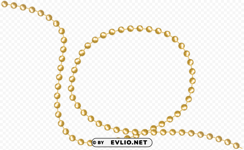 Gold Beads Decor PNG Image Isolated With Clear Transparency