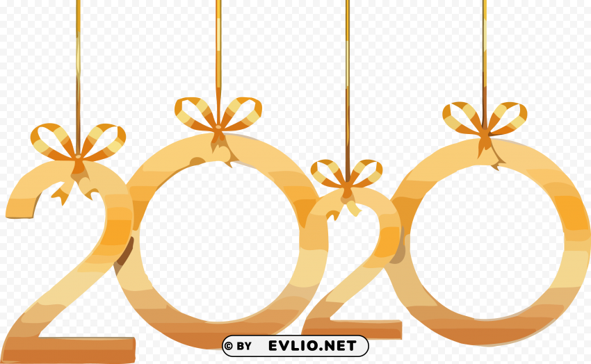 Happy New Year 2020 PNG Graphic Isolated on Clear Backdrop PNG Images f62c371d