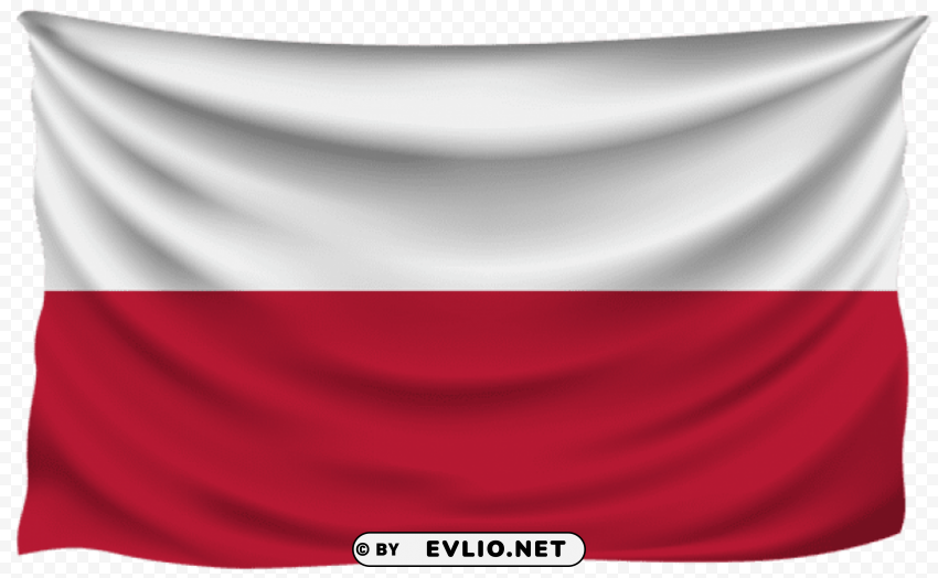 poland wrinkled flag PNG for Photoshop