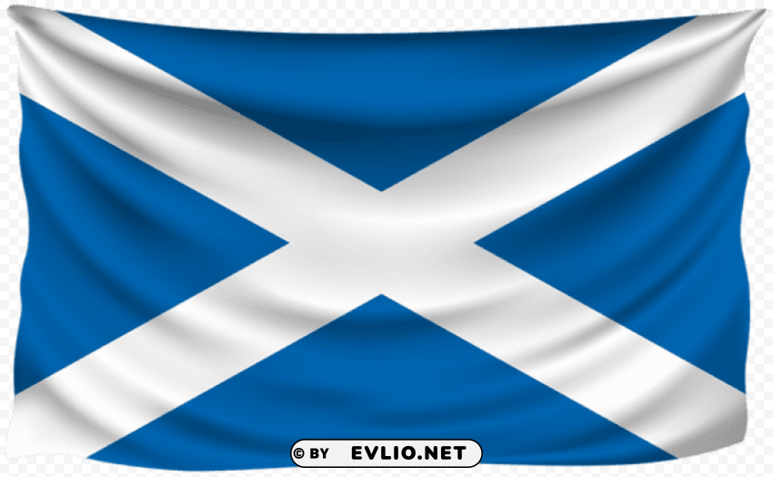 scotland wrinkled flag Isolated PNG Graphic with Transparency