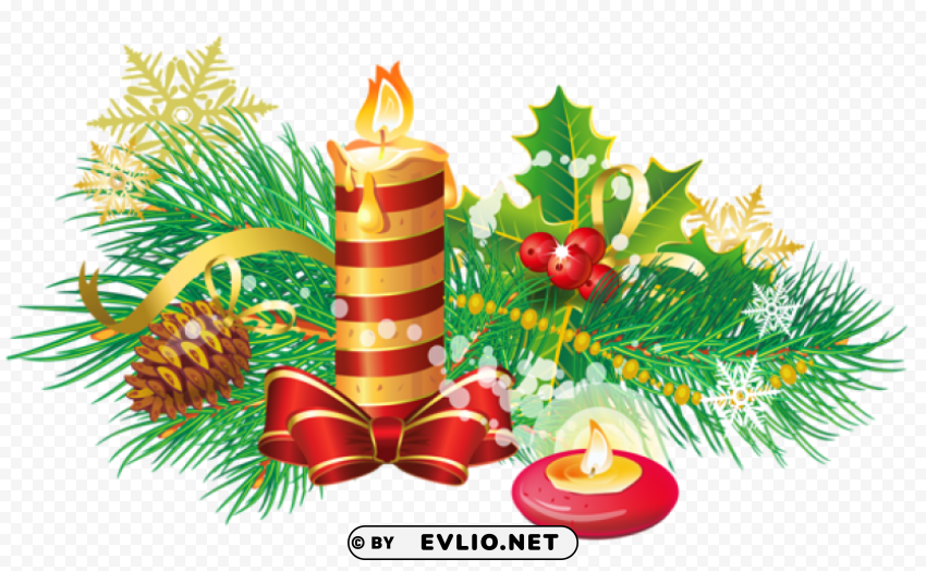 transparent christmas candle PNG Image Isolated with Transparency