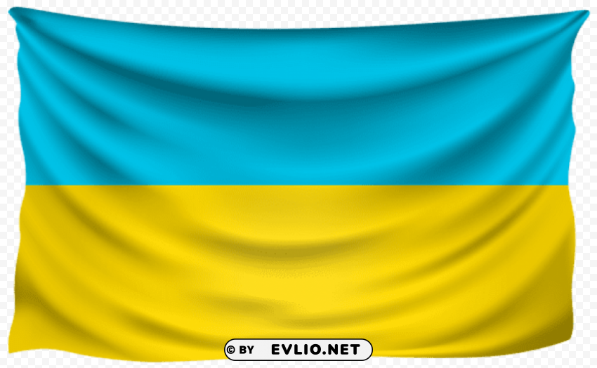 ukraine wrinkled flag PNG graphics with alpha transparency bundle