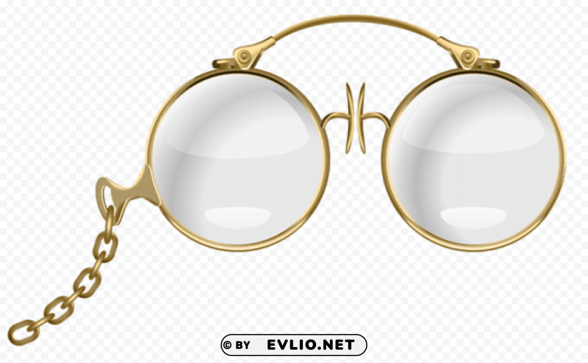 gold eyeglassespicture PNG Image Isolated with Transparent Clarity clipart png photo - 670bd978