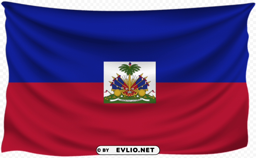 Haiti Wrinkled Flag Transparent PNG Pictures For Editing